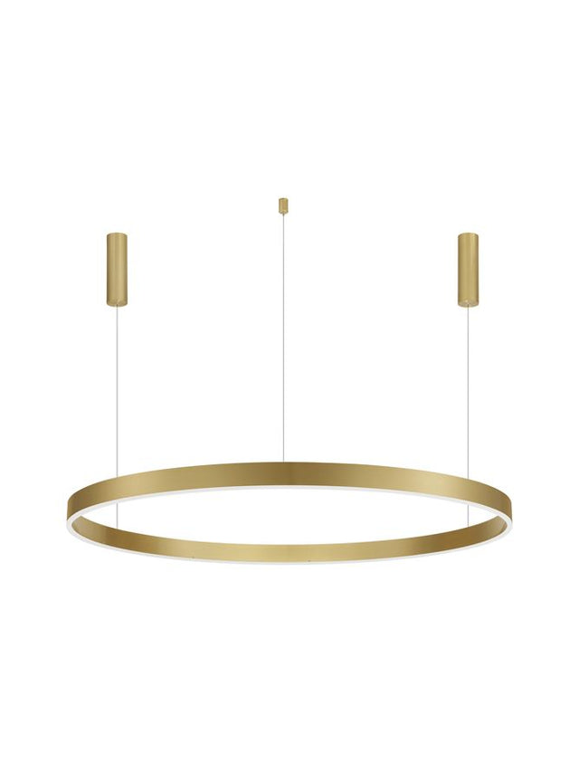 MOTIF 3000K Triac Dimmable Brass Gold Aluminium & Acrylic LED 72 Watt 5250Lm 230 Volt IP20 D: 120 H: 250 cm Adjustable Height