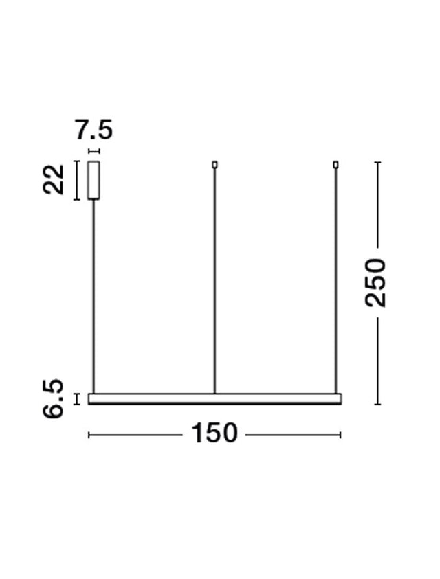 MOTIF 3000K Triac Dimmable Brass Gold Aluminium & Acrylic LED 80 Watt 6000Lm 230 Volt IP20 D: 150 H: 250 cm Adjustable Height