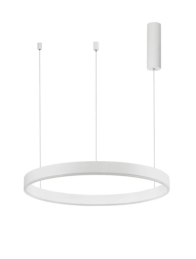 MOTIF 2700-6000K Changing CCT & Dimming Sandy White Aluminium & Acrylic LED 40 Watt 2943Lm 230 Volt IP20 D: 60 H: 200 cm Adjustable Height