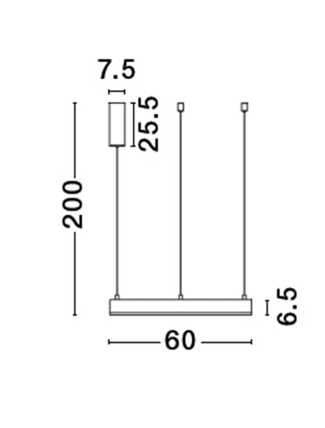 MOTIF 2700-6000K Changing CCT & Dimming Sandy White Aluminium & Acrylic LED 40 Watt 2943Lm 230 Volt IP20 D: 60 H: 200 cm Adjustable Height