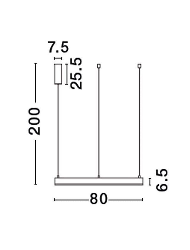 MOTIF 2700-6000K Changing CCT & Dimming Sandy White Aluminium & Acrylic LED 50 Watt 3684Lm 230 Volt IP20 D: 80 H: 200 cm