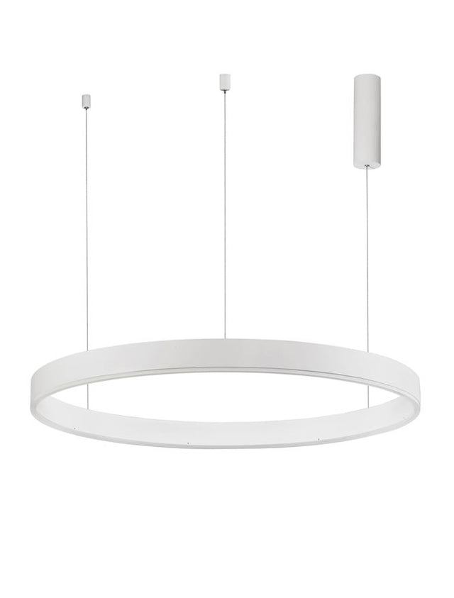 MOTIF 2700-6000K Changing CCT & Dimming Sandy White Aluminium & Acrylic LED 60 Watt 4165Lm 230 Volt IP20 D: 100 H: 200 cm Adjustable Height