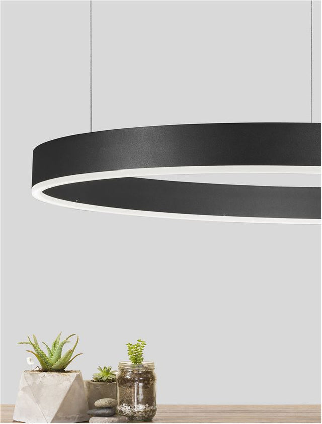 MOTIF 2700-6000K Changing CCT & Dimming Sandy Black Aluminium & Acrylic LED 50 Watt 3684Lm 230 Volt IP20 D: 80 H: 200 cm