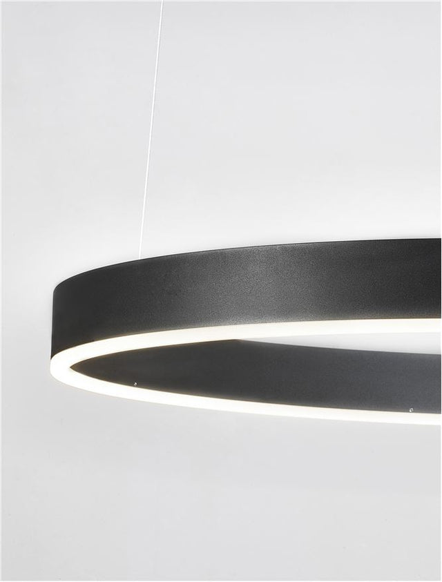 MOTIF 2700-6000K Changing CCT & Dimming Sandy Black Aluminium & Acrylic LED 50 Watt 3684Lm 230 Volt IP20 D: 80 H: 200 cm