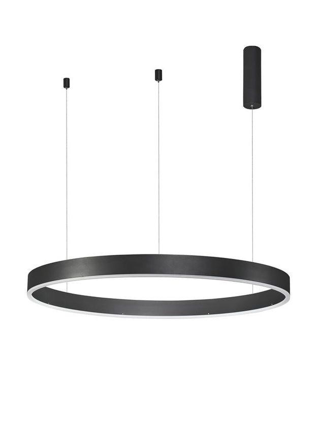 MOTIF 2700-6000K Changing CCT & Dimming Sandy Black Aluminium & Acrylic LED 60 Watt 4165Lm 230 Volt IP20 D: 100 H: 200 cm Adjustable Height