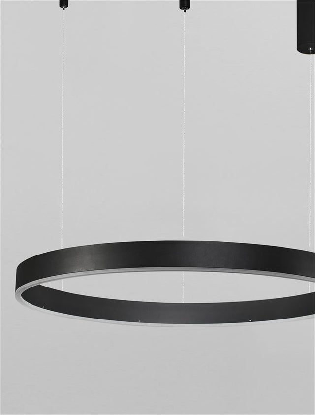 MOTIF 2700-6000K Changing CCT & Dimming Sandy Black Aluminium & Acrylic LED 60 Watt 4165Lm 230 Volt IP20 D: 100 H: 200 cm Adjustable Height