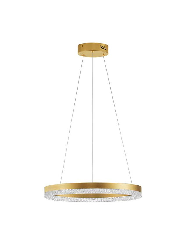 ADRIA Triac Dimmable Brass Gold Aluminium LED 23 Watt 220 Volt 2521Lm 3000K IP20 D: 40 H: 150 cm Adjustable Height