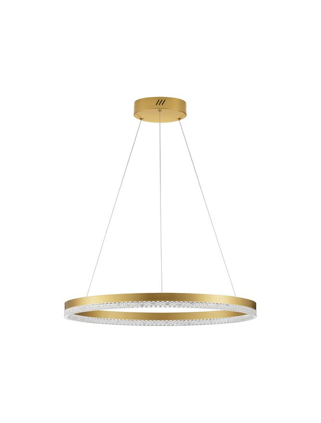 ADRIA Triac Dimmable Brass Gold Aluminium LED 32 Watt 220 Volt 3288Lm 3000K IP20 D: 60 H: 150 cm Adjustable Height