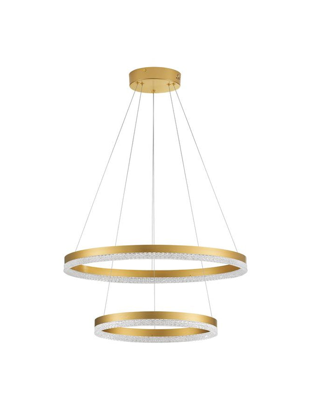 ADRIA Triac Dimmable Brass Gold Aluminium LED 52 Watt 220 Volt 5684Lm 3000K IP20 D: 60 H: 150 cm Adjustable Height