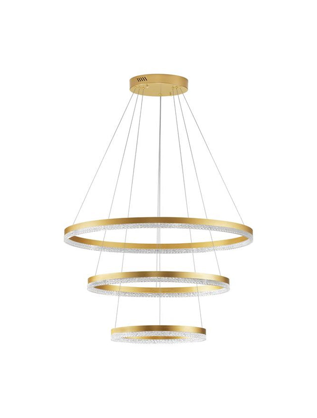 ADRIA Triac Dimmable Brass Gold Aluminium LED 97 Watt 220 Volt 9452Lm 3000K IP20 D: 80 H: 300 cm Adjustable Height