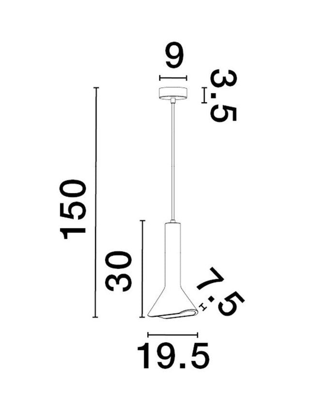 DYLAN Gray Cement LED E14 1x5 Watt 230 Volt IP20 Bulb Excluded D: 19.5 H: 150 cm Adjustable Height