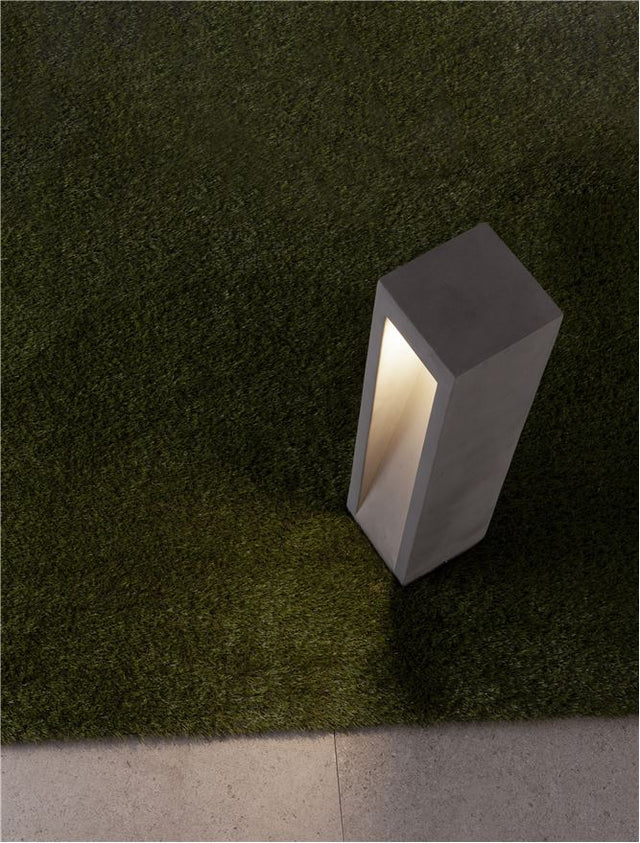 BARCO Gray Cement Glass Diffuser LED 6 Watt 450Lm 3000K 120-230V IP65 L: 12 W: 12 H: 60 cm