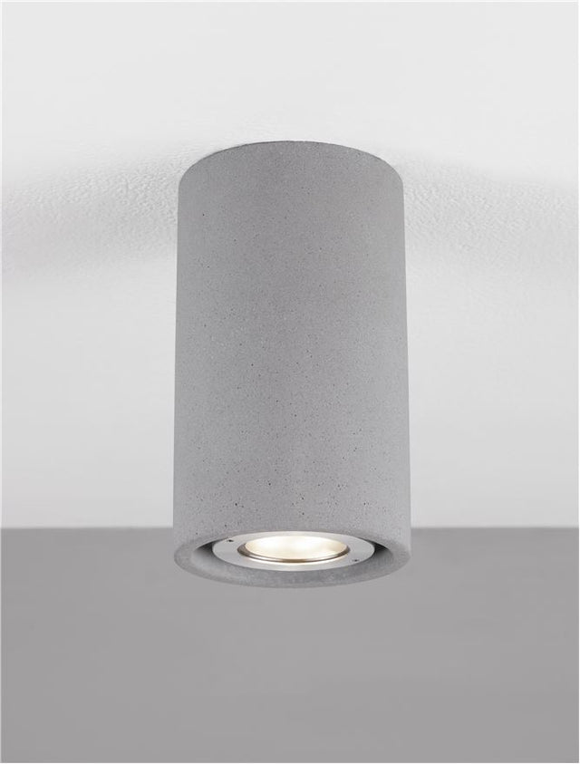 EMILE Gray Cement Glass Diffuser LED 5 Watt 200Lm 3000K 120-230V IP65 D: 9 H: 11.2 cm