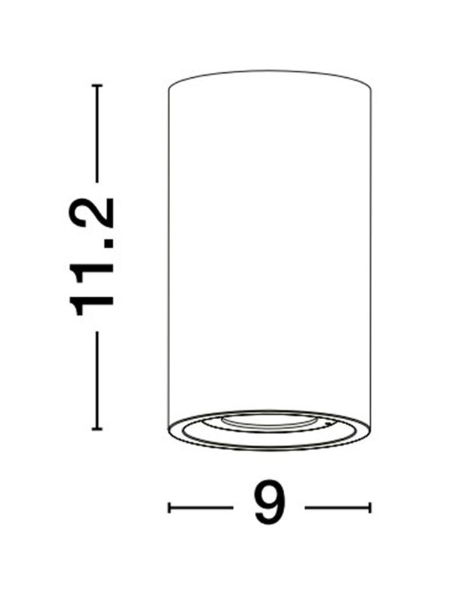 EMILE Gray Cement Glass Diffuser LED 5 Watt 200Lm 3000K 120-230V IP65 D: 9 H: 11.2 cm