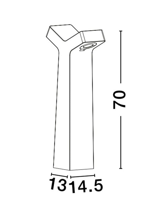 ARAN Gray Cement Glass Diffuser LED 2x5 Watt 850Lm 3000K 120-230V IP65 L: 13 W: 14.5 H: 70 cm