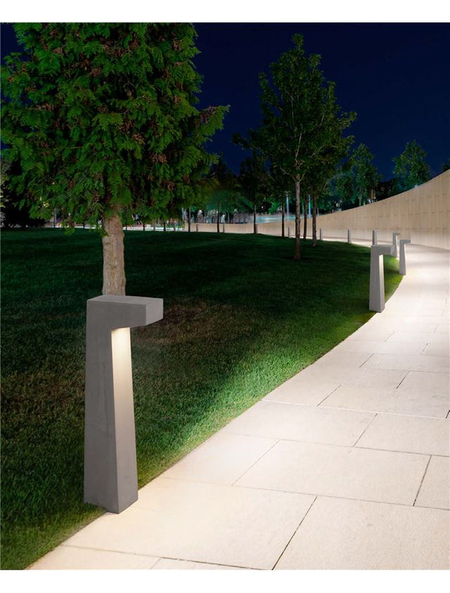 ARAN Gray Cement Glass Diffuser LED 5 Watt 200Lm 3000K 120-230V IP65 L: 15 W: 14 H: 70 cm