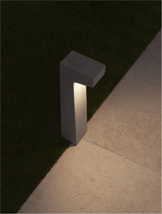 ARAN Gray Cement Glass Diffuser LED 5 Watt 200Lm 3000K 120-230V IP65 L: 15 W: 14 H: 70 cm