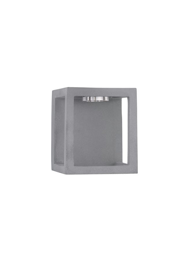 BEV Gray Cement Glass Diffuser LED 5 Watt 200Lm 3000K 120-230V IP65 L: 17 W: 17 H: 20 cm