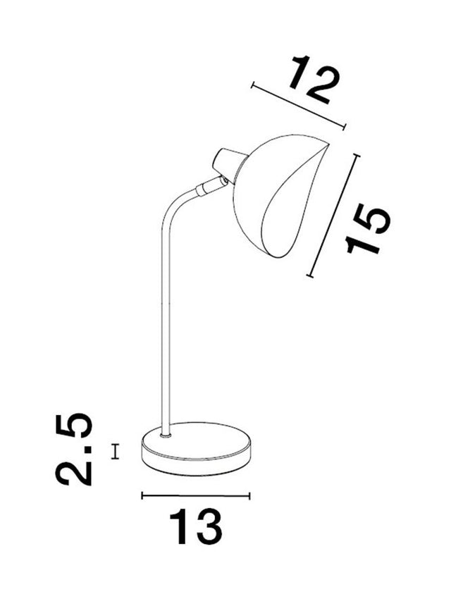 GETI Matt Black & Gold Metal LED E14 1x5 Watt IP20 Bulb Excluded D: 13 H: 2.5 cm Adjustable