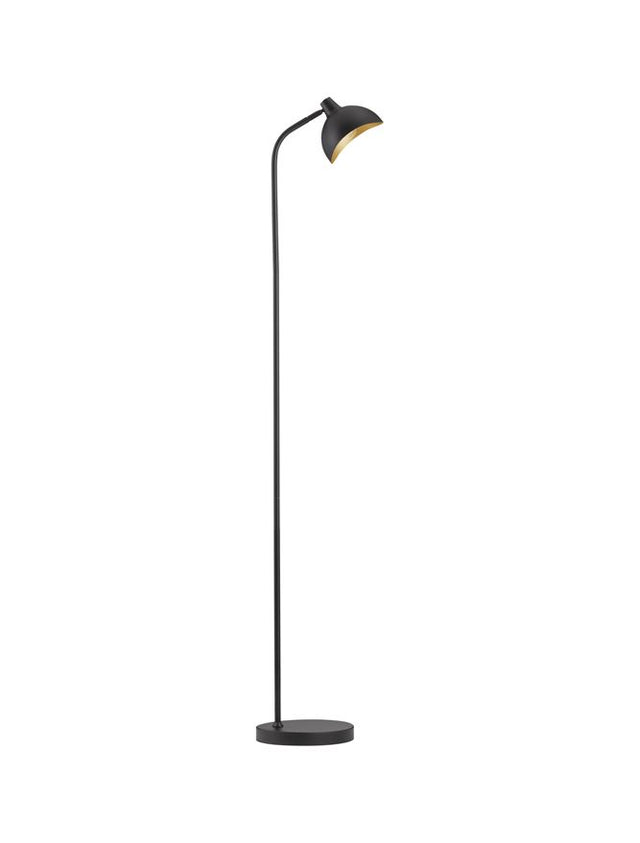 GETI Matt Black & Gold Metal LED E14 1x5 Watt IP20 Bulb Excluded D: 22 H: 150 cm Adjustable