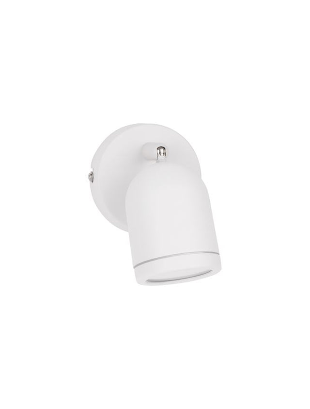 ORSON Sandy White Metal LED GU10 1x10 Watt 230 Volt IP44 Bulb Excluded D: 6.1 W: 9.7 H: 7.2 cm Rotating & Adjustable