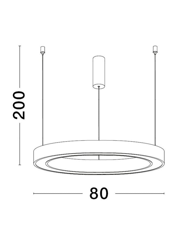 STING Triac Dimmable Brass Gold Aluminium & Acrylic LED 50 Watt 230 Volt 2968Lm 3000K IP20 D: 80 H: 200 cm Adjustable Height