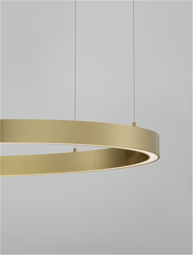 STING Triac Dimmable Brass Gold Aluminium & Acrylic LED 60 Watt 230 Volt 3389Lm 3000K IP20 D: 100 H: 200 cm Adjustable Height