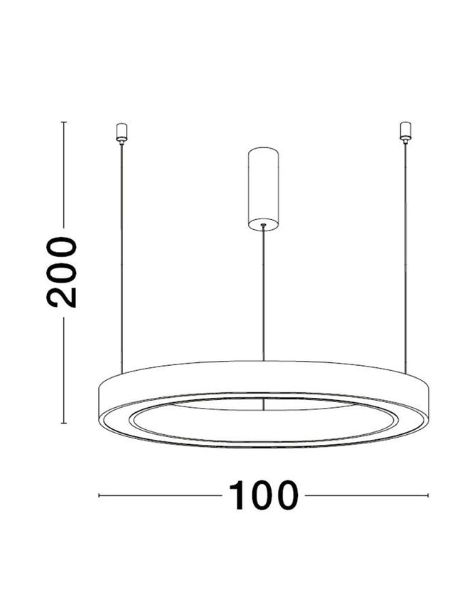 STING Triac Dimmable Brass Gold Aluminium & Acrylic LED 60 Watt 230 Volt 3389Lm 3000K IP20 D: 100 H: 200 cm Adjustable Height