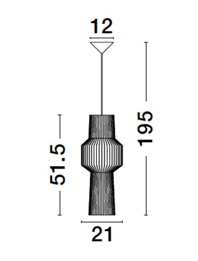 BREDO Black Aluminium Black Fabric Wire & Base LED E27 1x12 Watt 230 Volt IP20 Bulb Excluded D: 21 H1: 51.5 H2: 195 cm Adjustable height