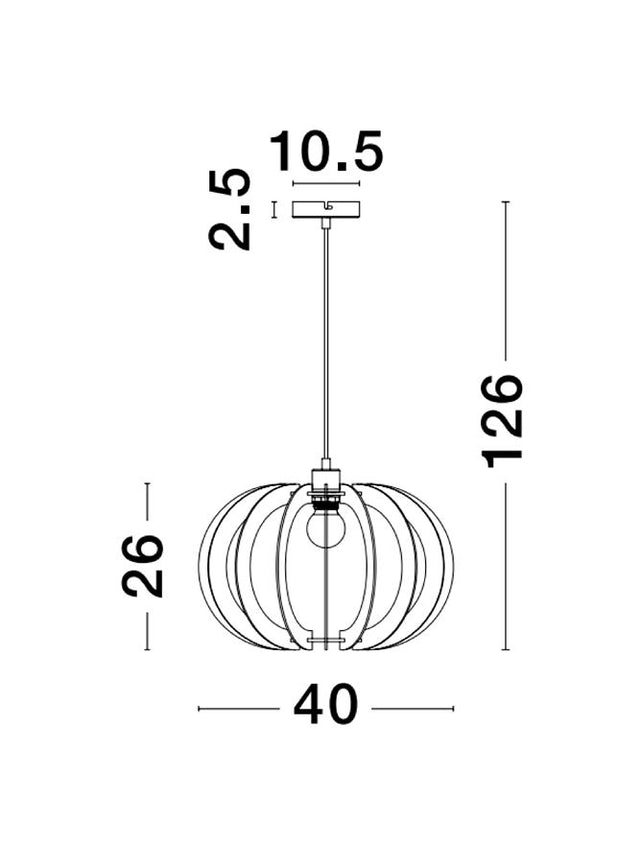 OTTOLINE White Metal Brown Wood LED E27 1x12 Watt 230 Volt IP20 Bulb Excluded D: 40 H1: 26 H2: 126 cm Adjustable height