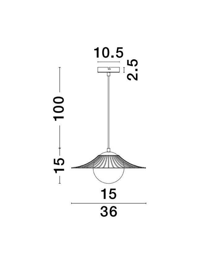 FLY Matt Black Metal & Opal Glass LED E27 1x12 Watt 230 Volt IP20 Bulb Excluded D: 36 H: 115 cm Adjustable height