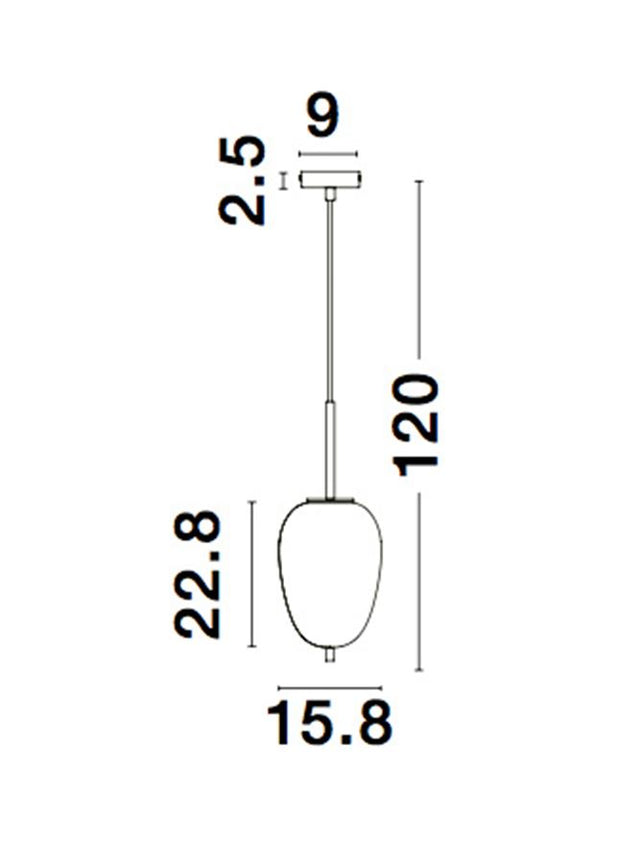 LATO Black Metal & Opal Glass Black Fabric Wire LED E14 1x5 Watt 230 Volt IP20 Bulb Excluded D: 15.8 H: 120 cm Adjustable height