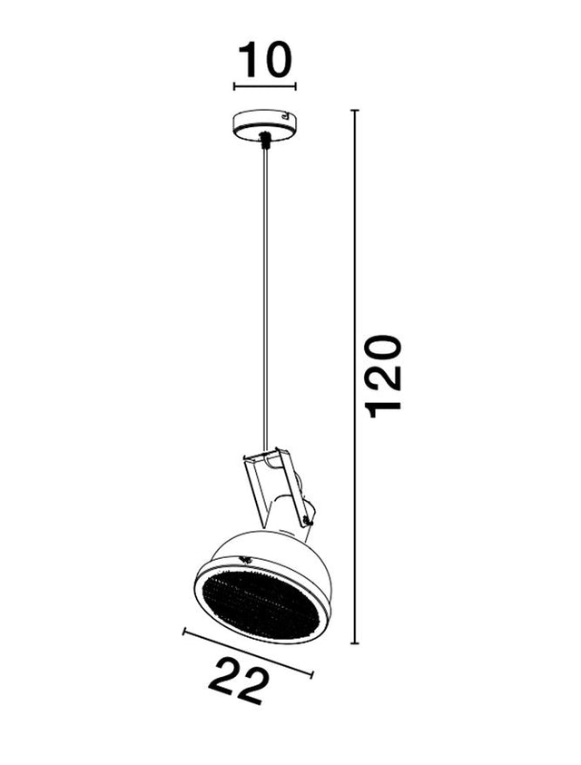 RUVI Matt Black Metal LED E27 1x12 Watt 230 Volt IP20 Bulb Excluded D: 22 H: 120 cm Adjustable height Adjustable