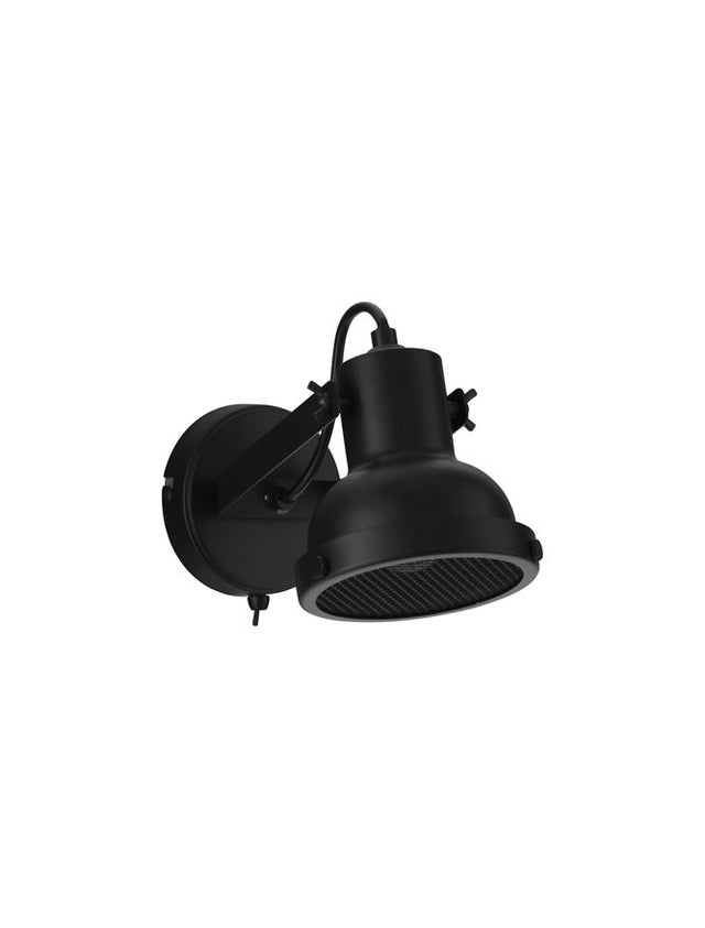 RUVI Matt Black Metal LED E14 1x5 Watt 230 Volt Switch On/ Off IP20 Bulb Excluded D: 12 W: 18 H: 12 cm Adjustable