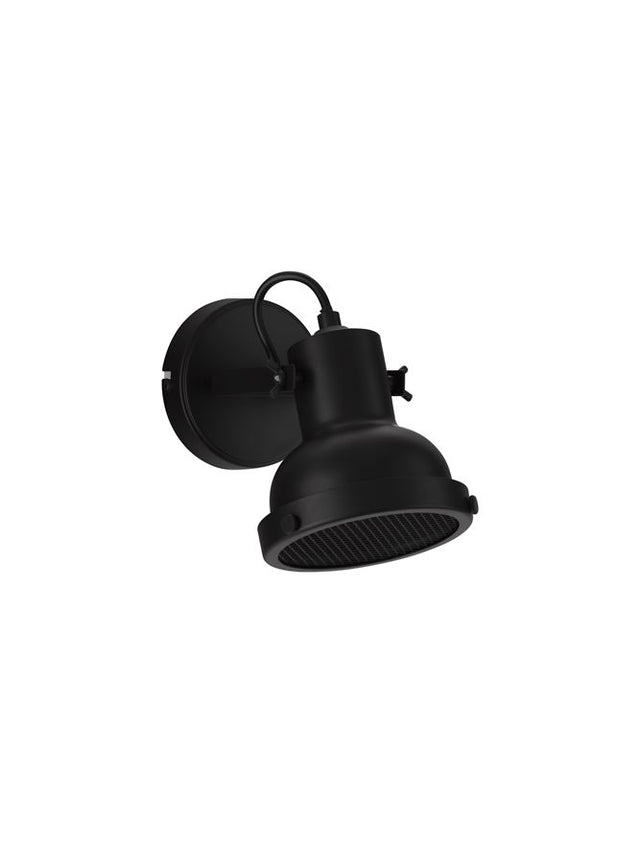 RUVI Matt Black Metal LED GU10 1x10 Watt 230 Volt IP20 Bulb Excluded D: 12 W: 20 H: 21 cm Adjustable