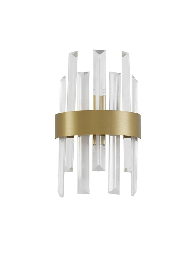 CROWN Satin Gold Metal Clear Crystal (7 pcs) LED G9 1x5 Watt 230 Volt IP20 Bulb Excluded L: 18 W: 9 H: 30 cm