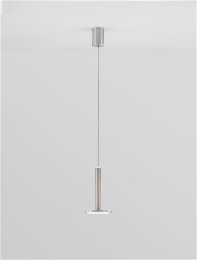 PALENCIA Satin Nickel Metal LED 10 Watt 230 Volt 517Lm 3000K IP20 D: 15 H: 160 cm Adjustable height