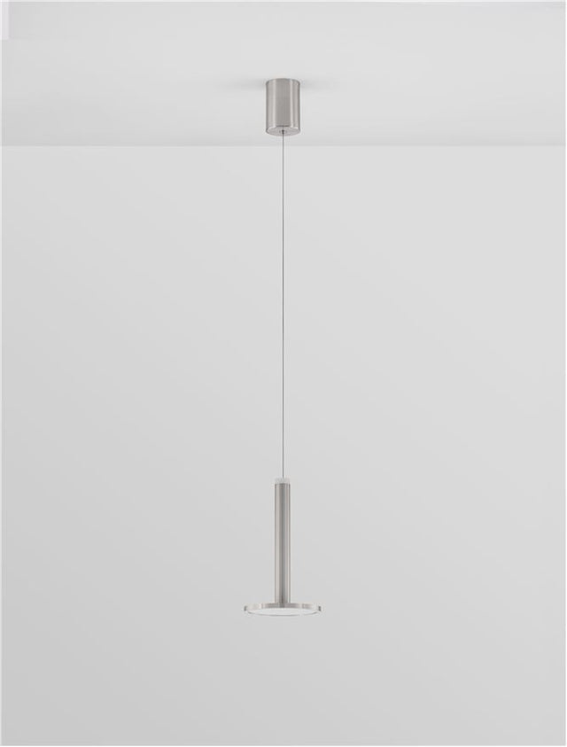 PALENCIA Satin Nickel Metal LED 10 Watt 230 Volt 517Lm 3000K IP20 D: 15 H: 160 cm Adjustable height