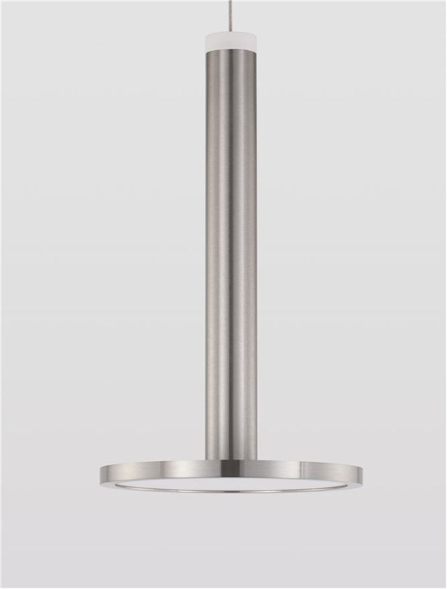 PALENCIA Satin Nickel Metal LED 10 Watt 230 Volt 517Lm 3000K IP20 D: 15 H: 160 cm Adjustable height