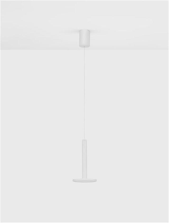 PALENCIA Matt White Metal LED 10 Watt 230 Volt 517Lm 3000K IP20 D: 15 H: 160 cm Adjustable height