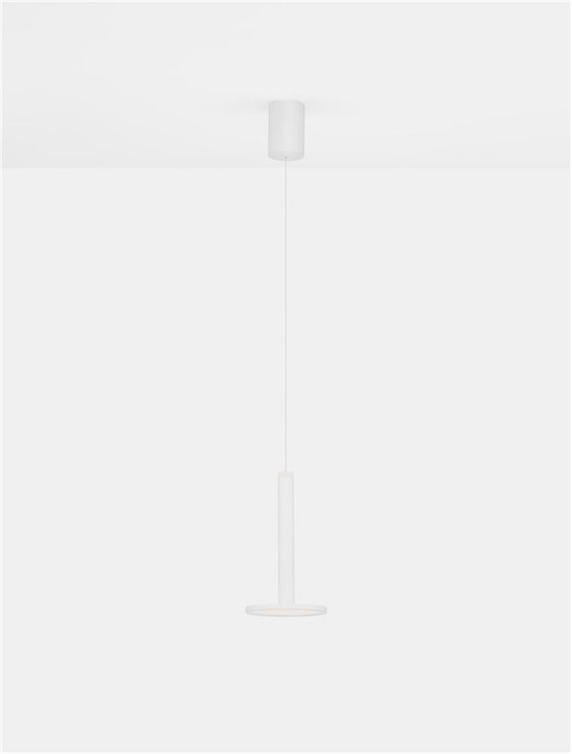 PALENCIA Matt White Metal LED 10 Watt 230 Volt 517Lm 3000K IP20 D: 15 H: 160 cm Adjustable height