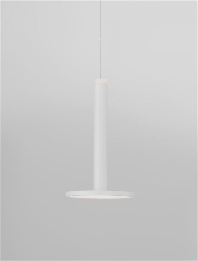 PALENCIA Matt White Metal LED 10 Watt 230 Volt 517Lm 3000K IP20 D: 15 H: 160 cm Adjustable height