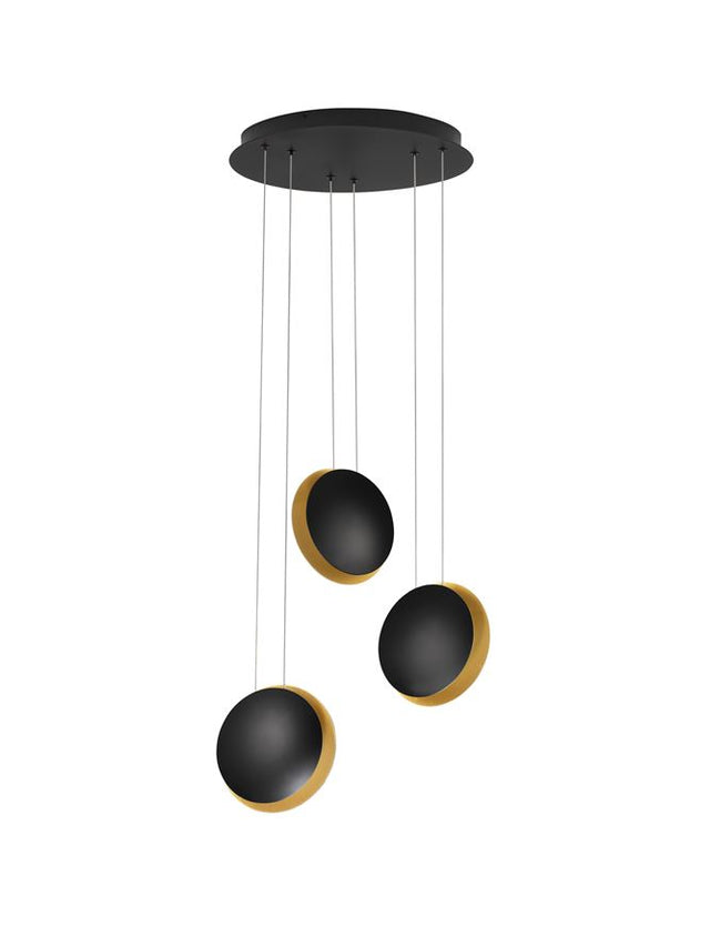 SHELL Sandy Black & Gold Aluminium LED 18 Watt 230 Volt 357Lm 3000K IP20 D: 48 H: 120 cm Adjustable Height Rotatable