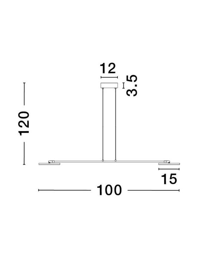 SCOPE Triac Dimmable Black Metal & Acrylic LED 19 Watt 230 Volt 2494Lm 3000K IP20 L: 100 W: 26 H: 120 cm Adjustable Height Rotatable