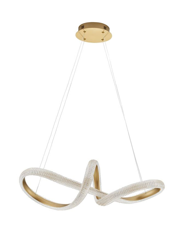 MEDORA Traic Dimmable Brass Gold Aluminiun & Acrylic LED 42 Watt 230 Volt 3400Lm 3000K IP20 D: 75.5 H: 120 cm Adjustable height