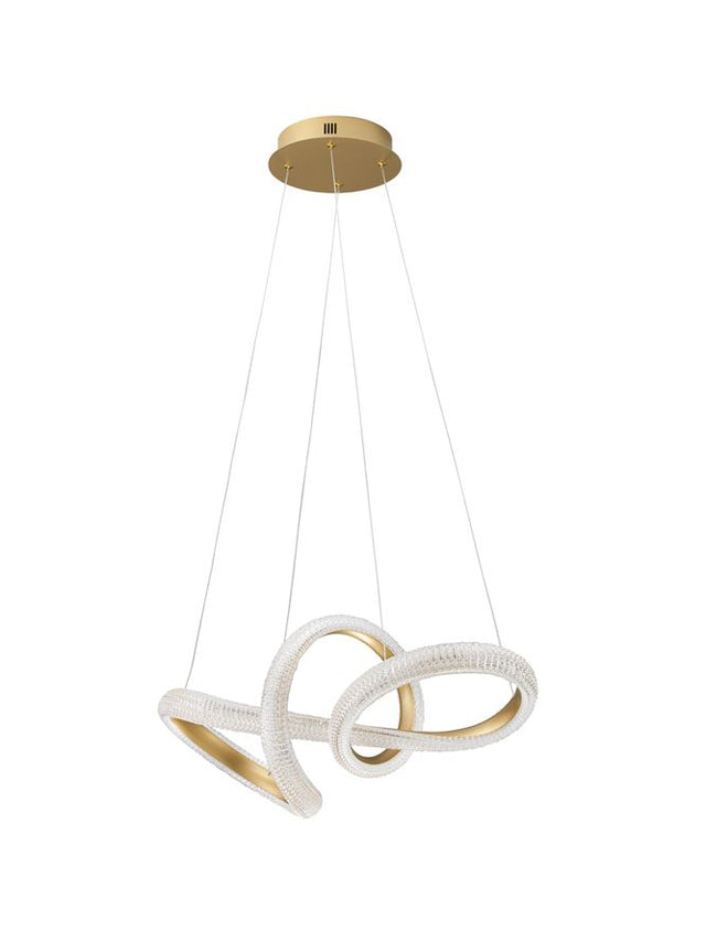 MEDORA Traic Dimmable Brass Gold Aluminiun & Acrylic LED 42 Watt 230 Volt 3400Lm 3000K IP20 D: 75.5 H: 120 cm Adjustable height