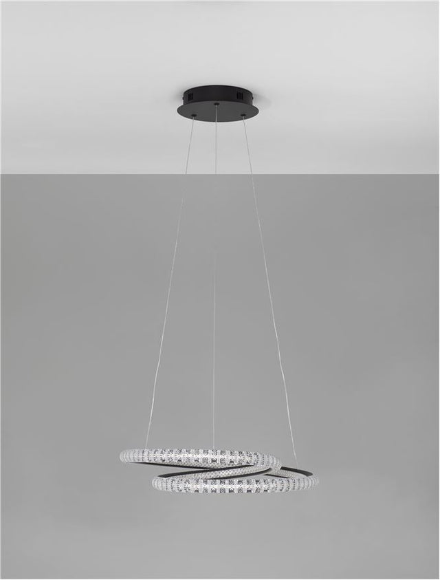 GINEVRA Traic Dimmable Sandy Black Aluminiun & Acrylic LED 45 Watt 230 Volt 2800Lm 3000K IP20 D: 48 H: 120 cm Adjustable height