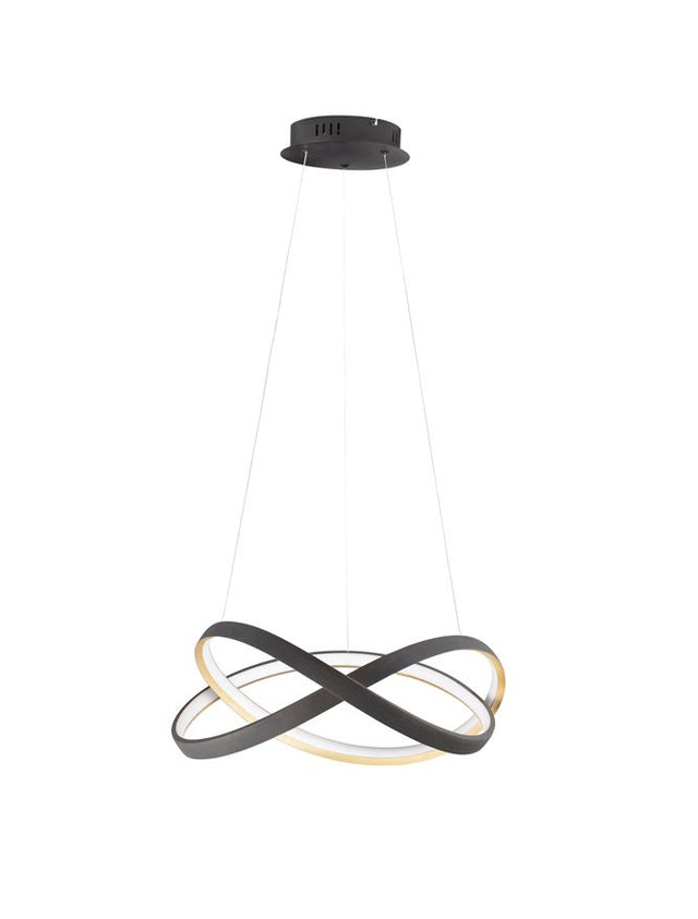 ODREY CCT Dimmable Sandy Black & Gold Aluminium & Acrylic LED 40 Watt 220-240 Volt 2033Lm IP20 2700K - 3500K - 5000K D: 50 H: 120 cm Adjustable Height