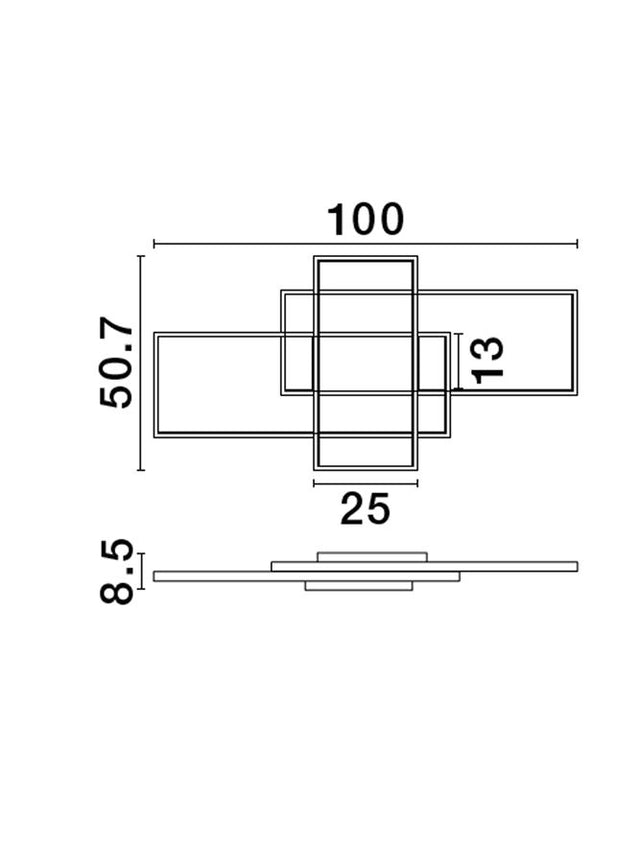 CLEA Changing CCT & Dimming (2700-3500-5000K) Sandy Black Aluminium & Acrylic LED 58 Watt 220-240 Volt 3455Lm IP20 Included Remote Control 8.5 L: 100 W: 50.7 H: 8.5 cm Adjustable Height