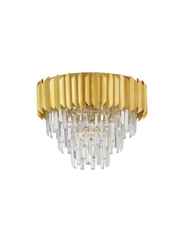 MAGNOLIA Gold Aluminum & Crystal LED E14 6x5 Watt 230 Volt IP20 Bulb Excluded D: 50 H: 39.5 cm